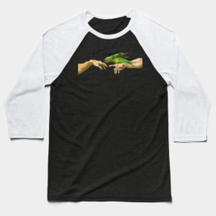 Alexandrine biting Adam, Michelangelo Green Indian ringneck Baseball T-Shirt